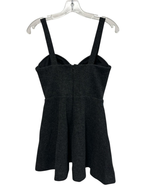 The Femm Size XS Charcoal Cotton Sleeveless A Line Mini Dress Charcoal / XS