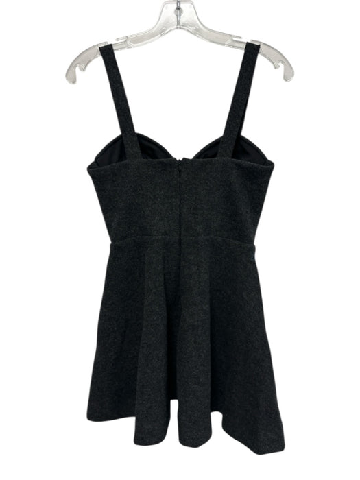 The Femm Size XS Charcoal Cotton Sleeveless A Line Mini Dress Charcoal / XS