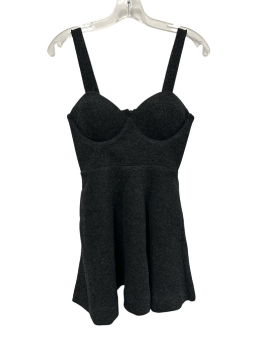 The Femm Size XS Charcoal Cotton Sleeveless A Line Mini Dress Charcoal / XS