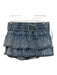 Shug! Size Small Blue Cotton Blend Denim Ruffles Mini Drawstring Skirt Blue / Small