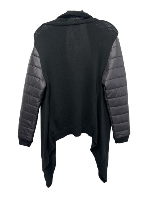 Zero Degrees Celsius Size XS Black Fabric Block Long Sleeve Draped Cardigan Black / XS