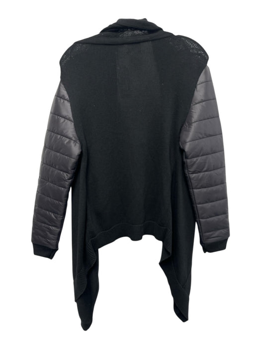 Zero Degrees Celsius Size XS Black Fabric Block Long Sleeve Draped Cardigan Black / XS