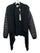 Zero Degrees Celsius Size XS Black Fabric Block Long Sleeve Draped Cardigan Black / XS