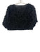 Shug! Size Large Black Polyester Fuzzy Short Sleeve Feather Top Black / Large
