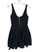 Alexis Size XS Black Cotton Blend Sleeveless Pleated Mini Pockets Dress Black / XS