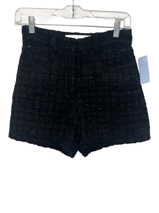 IRO Size 36 Black Cotton Blend Tweed Shorts Black / 36