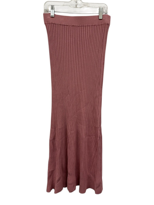 Sundays by WeAreSundays Size Small Dusty Pink Viscose Blend Ribbed Skirt Set Dusty Pink / Small