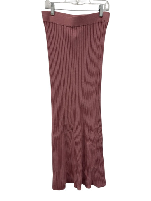 Sundays by WeAreSundays Size Small Dusty Pink Viscose Blend Ribbed Skirt Set Dusty Pink / Small