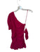 Isabel Marant Size 36 Berry Cotton One Shoulder Gathered Front Side Zip Dress Berry / 36
