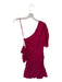 Isabel Marant Size 36 Berry Cotton One Shoulder Gathered Front Side Zip Dress Berry / 36