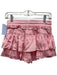 Shug! Size Small Light Pink Silk Ruffle Drawstring Mini Skirt Light Pink / Small