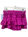 Shug! Size Small Fushcia Silk Ruffle Drawstring Mini Skirt Fushcia / Small