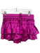Shug! Size Small Fushcia Silk Ruffle Drawstring Mini Skirt Fushcia / Small