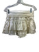 Shug! Size Small Ivory Silk Spaghetti Strap Mini Ruffles Drawstring Skirt Set Ivory / Small
