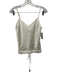 Shug! Size Small Ivory Silk Spaghetti Strap Mini Ruffles Drawstring Skirt Set Ivory / Small