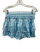 Shug! Size Small Sky Blue Silk Spaghetti Strap Mini Ruffles Drawstring Skirt Set Sky Blue / Small