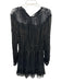 Loveshackfancy Size Small Black Viscose Blend Gold Thread Long Sleeve Dress Black / Small