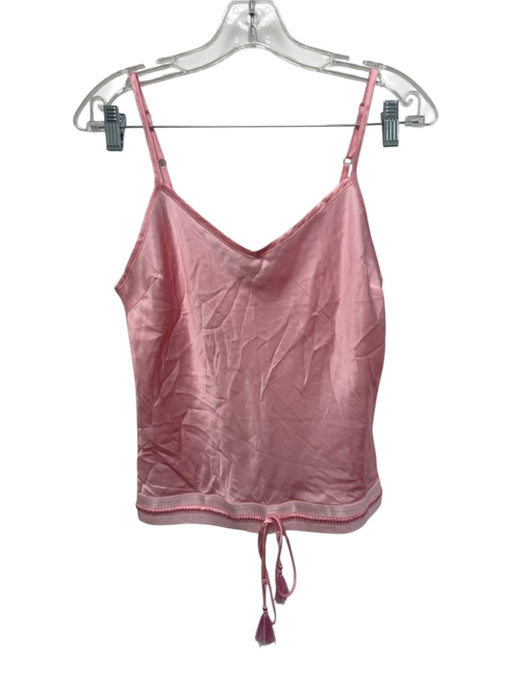 Shug! Size Medium Light Pink Silk Spaghetti Strap Mini Ruffles Skirt Set Light Pink / Medium