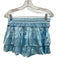 Shug! Size Small Sky Blue Silk Spaghetti Strap Mini Ruffles Drawstring Skirt Set Sky Blue / Small