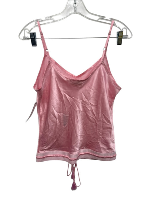 Shug! Size Medium Light Pink Silk Spaghetti Strap Mini Ruffles Skirt Set Light Pink / Medium