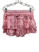 Shug! Size Medium Light Pink Silk Spaghetti Strap Mini Ruffles Skirt Set Light Pink / Medium