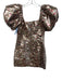 Rhode Size 2 Beige, Purple, Blue Polyester Blend Metallic Floral Back Zip Dress Beige, Purple, Blue / 2