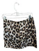 La Prestic Ouiston Size 0 Brown & White Silk Back Zip Animal Print Mini Skirt Brown & White / 0