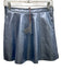 Loveshackfancy Size 4 Blue Leather Lamb Leather Metallic A Line Side Zip Skirt Blue / 4