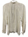 Scarlett Poppies Size XS Cream Beaded Detail Long Sleeve Blouse Top Cream / XS
