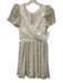 Loveshackfancy Size Small Off White Viscose Blend Floral Embossed Mini Dress Off White / Small