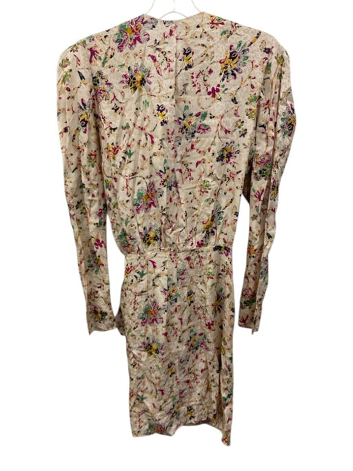 Isabel Marant Etoile Size 36 Cream, Pink, Green Viscose Blend Floral Dress Cream, Pink, Green / 36