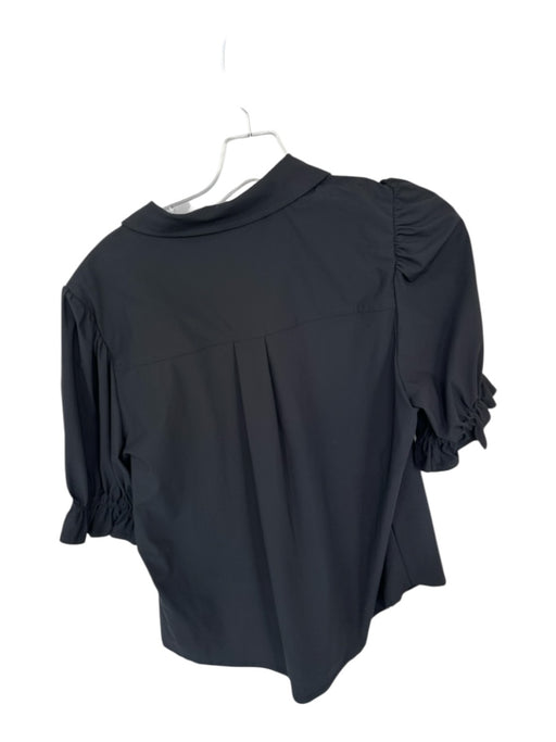 Liverpool LA Size S Black Nylon Blend Button Up Collar 3/4 Sleeve Top Black / S
