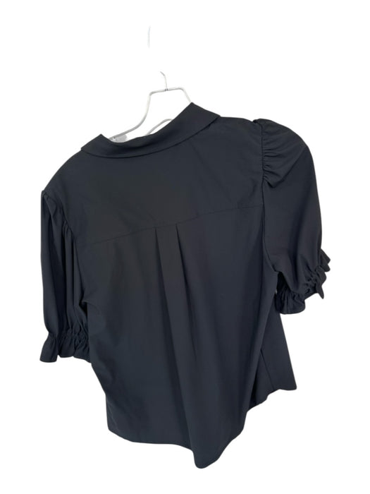 Liverpool LA Size S Black Nylon Blend Button Up Collar 3/4 Sleeve Top Black / S