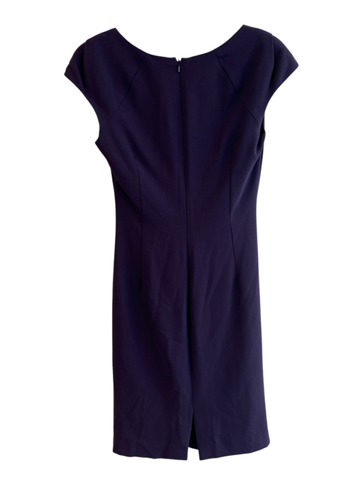 L.K. Bennett Size 6 Plum Polyester Sleeveless Back Zip Below Knee Dress Plum / 6