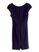 L.K. Bennett Size 6 Plum Polyester Sleeveless Back Zip Below Knee Dress Plum / 6