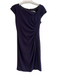 L.K. Bennett Size 6 Plum Polyester Sleeveless Back Zip Below Knee Dress Plum / 6