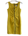 Lida Baday Size 6 Yellow Cotton Sleeveless Below Knee Back Zip boat neck Dress Yellow / 6
