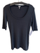 Splendid Size S Gray Cotton Blend 1/2 Sleeve Boat Neck Hi Lo Top Gray / S