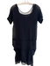 See By Chloe Size 2 Black Viscose Short Sleeve Below Knee Slip Incl Dress Black / 2