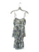 For Love & Lemons Size M White & Green & Purple Polyester Floral Underwire Dress White & Green & Purple / M