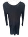 Chanel Size 40 Black Viscose Long Sleeve Knit Ribbed Pleat Detail Dress Black / 40