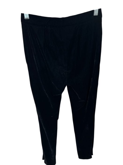 Chanel Size 34 Black & Silver Velvet High Waist Skinny Ankle Pants Black & Silver / 34