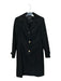 Kasper Size 8 Black Polyester & Rayon Gold Buttons Collar Sleeveless Dress Set Black / 8