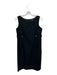 Kasper Size 8 Black Polyester & Rayon Gold Buttons Collar Sleeveless Dress Set Black / 8