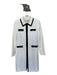 Tahari Size 8 White & Black Polyester Blend Color Block Gold Buttons Dress Set White & Black / 8