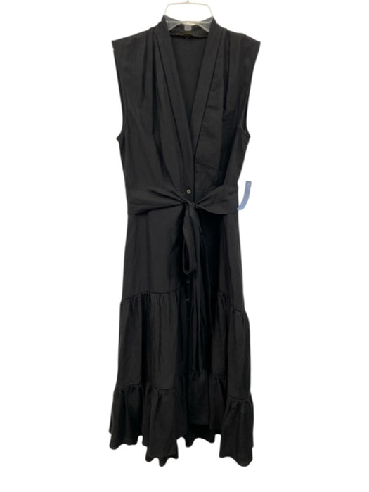Kobi Halperin Size Small Black Tencel Blend Sleeveless Ladder Lace Tiered Dress Black / Small