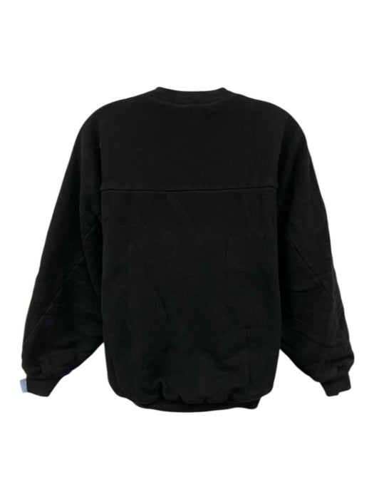 Saint Laurent Size Medium Black Cotton Long Sleeve Logo Kangaroo Pocket Sweater Black / Medium