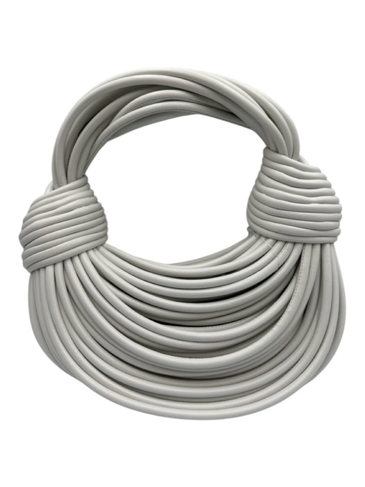 Tiffany & Fred White Top Handle Knot Zip Close Bag White / Small