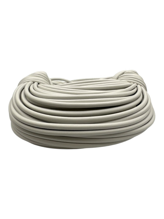 Tiffany & Fred White Top Handle Knot Zip Close Bag White / Small