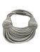 Tiffany & Fred White Top Handle Knot Zip Close Bag White / Small